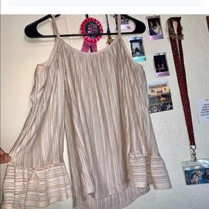 Buckle off the shoulder Western wear shirt